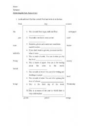 English Worksheet: Flyers Test for Cambridge Exams