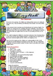 English Worksheet: Our Classroom