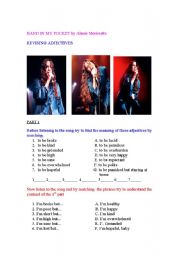 English Worksheet: HAND IN MY POCKET by Alanis Morissette  