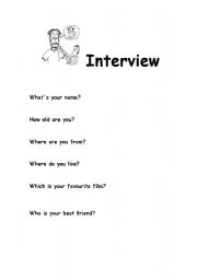 English worksheet: Interview