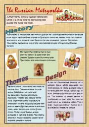 English Worksheet: The Russian Matryoshka