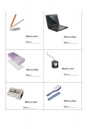 English Worksheet: Everyday objects