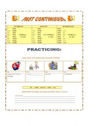 English Worksheet: PAST CONTINUOUS