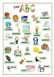 English Worksheet: the ABC