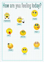 English Worksheet: feelings and emotions