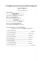 English worksheet: the superlative