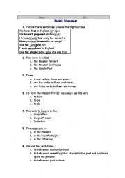 English worksheet: present perfect