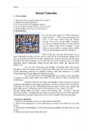 English Worksheet: Facebook reading