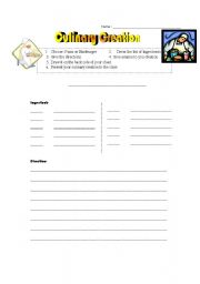 English worksheet: Culinary Creation