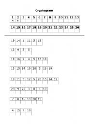 English worksheet: Cryptogram Halloween