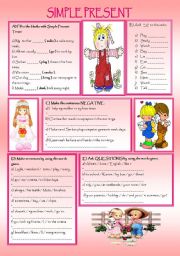 English Worksheet: SIMPLE PRESENT TENSE