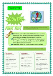 English Worksheet: fourth stop (around the world in 9 days project)