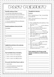 English Worksheet: Past Perfect