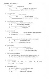 English worksheet: grammar revision