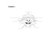 English Worksheet: My Head