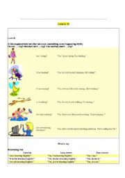 English Worksheet: The present continuous tense worksheet