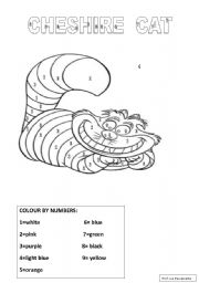 English Worksheet: Cheshire cat