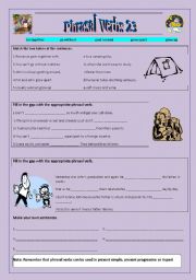 English Worksheet: Phrasal verbs 23