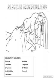 English Worksheet: ALICE IN WONDERLAND