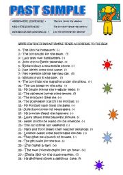 English Worksheet: PAST SIMPLE: Affirmative, Negative and Interrogative