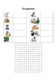 Occupations - Wordsearch