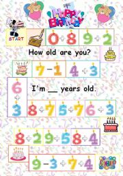 English Worksheet: How old are you?