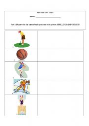English worksheet: Sports and Challenges Worksheert/Assessment