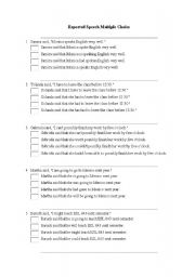 English Worksheet: REPORTED SPEECH (collected)