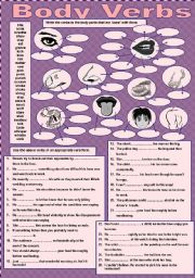 English Worksheet: Body Verbs