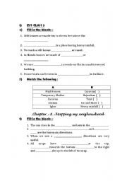 English worksheet: EVS