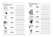 English Worksheet: L Blends