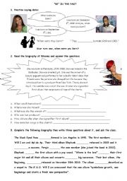 English Worksheet: be in the past