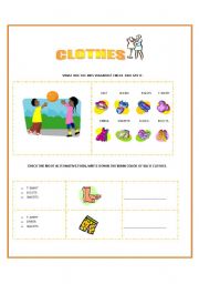 English worksheet: CLOTHES