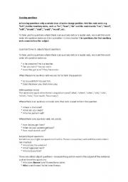 English Worksheet: Forming questions