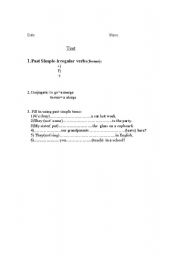 English worksheet: test