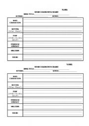 English Worksheet: Story Elements Chart