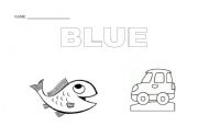 English worksheet: Blue