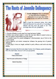English Worksheet: The Roots of Juvenile Delinquency