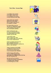 English Worksheet: Toms Diner - Song