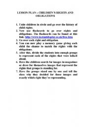 English Worksheet: Childrens Rights