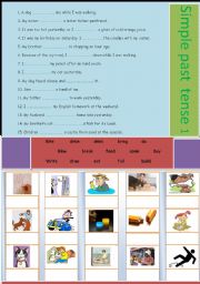 English Worksheet: simple past tense set 1 