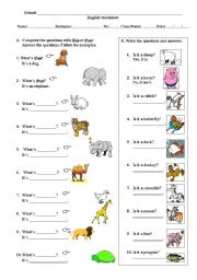 English Worksheet: This and that