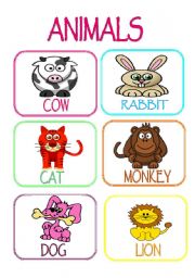 ANIMALS FLASHCARDS