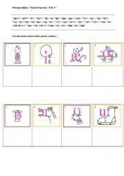 English Worksheet: Pronounciation Exercise