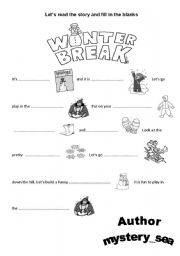 English Worksheet: Winter - Picture Story