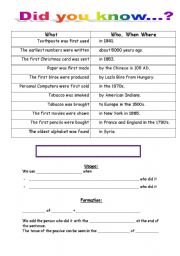 English Worksheet: Passive Introduction