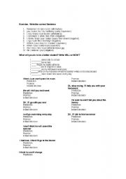 English Worksheet: Exercise WILL