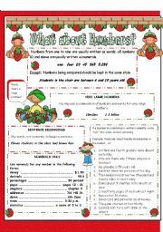 English Worksheet: What about numbers?
