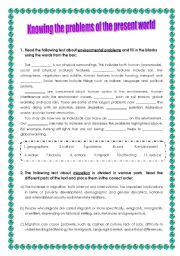 Worksheet_Problems of the present world