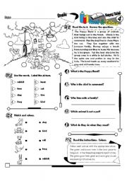 English Worksheet: Read & Colour Series_04 Happy Band (Fully Editable + Key)